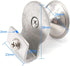 Set of 4 Glass Door Knobs, Clipping 3-8mm Glass Doors, Stainless Steel Handle, Pulls Knob Punching Drill Free, Home Office Cupboard Showcase Cabin...