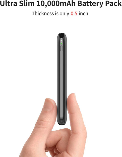 5V 2A Power Bank for Heated Vest, Jacket, Stadium Seats, Chair, Lightest 10000mAh Fast Charging Battery Pack for USB Heated Clothing, Heated Blank...