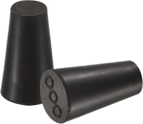 MECCANIXITY Rubber Tapered Plug 8.2mm to 12.7mm Solid Test Tubes Bungs Stopper Black for Lab Home 10 Pieces...