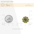10 pcs Fancy Green Mix Color Rhinestones Sewing Metal Shank Buttons for Coats -22mm -8/9"...