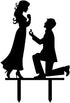 Propose Funny Love Couple Wedding Cake Topper - Engagement and Bridal Shower Decoration...