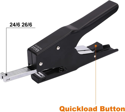 Eagle Handheld Plier Stapler, Effortless Desktop Stapler, All-Metal Construction, 25-Sheet Capacity, Hand Stapler with Quick Load Mechanism, Compa...