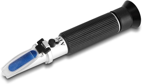 Wine Hand Held Refractometer, 0~80% Portable Alcohol Refractometer, Alcohol Meter Refractometer, for Winemaking Homebrew kit, 30 x 40 x 205 mm...