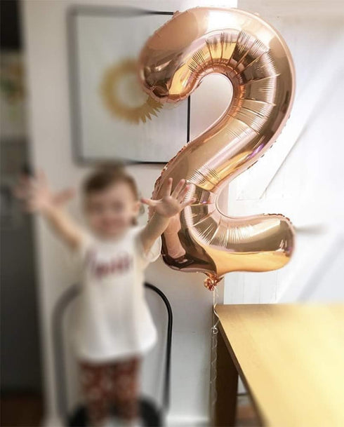 Tellpet Rose Gold Number 2 Balloon, 40 Inch...