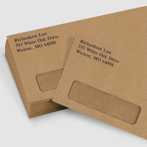 LUXPaper #10 Business Window Envelopes | 4 1/8" x 9 1/2" | Grocery Bag Brown | 70lb. Text | 50 Qty...