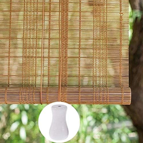 Wood Cord Tassels 6Pack for Window Blinds White Cord Knobs Wooden Hanging Ball Pulls for Curtain Craft(6, White)...
