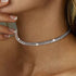 CLOACE Rhinestone Choker Necklace Sparkle Glitter Necklaces Crystal Diamond Row Choker Party Prom Neck Jewelry for Women...