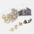 50 PCS 2 Hole Mini Metal Round Buttons Small Bread Buttons for Doll Clothes Bag Deoration Sewing Craft (KC Gold, 5mm)...