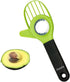 3 in 1 Avocado Slicer Tool Works as a Splitter, Pitter and Cutter as knife peeler scoop with Comfort-Grip Handle (Green-Slicer)...