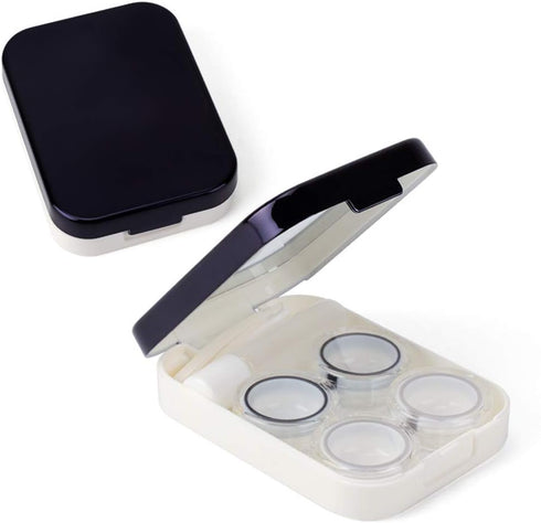 Contact Lens Case, Two Pack Portable Contact Lenses Travel Cases with Remover Tool Tweezers Mirror Solution Bottle Contacts Holder Container Stora...