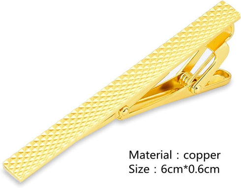 Gold Tone Regular Tie Clips Men-Skinny Tie Bar Suitable for Wedding Anniversary Business Meetings and Daily Life Necktie Accessories...