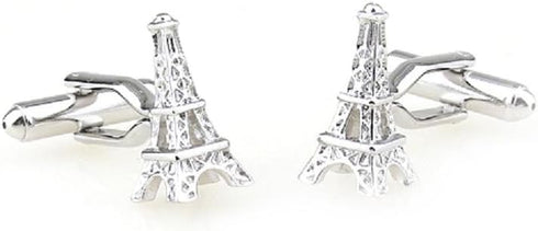 Eiffel Tower Pair France French Cufflinks Presentation Gift Box & Polishing Cloth...