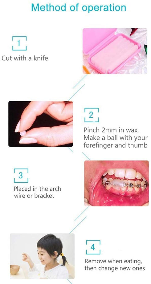 Dental Oral Care Orthodontics Wax with Fruit Smell for Brace Wearers Flavored Gum Protection (6 Boxes)...