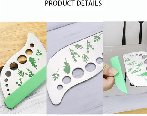 Herb Stripper,Green 9 holes Stainless Steel Kitchen Herbs Leaf Stripping Tool, Metal Herb Peeler for Kale, Collard Greens, Thyme, Basil, Rosemary ...