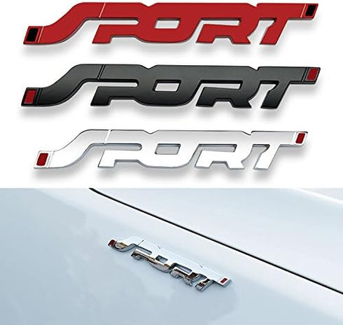 2Pcs 3D Sport Metal Point Emblem Side Fender Trunk Emblem Vehicle Car Motorcycle Badge Decals (Matte Black)...
