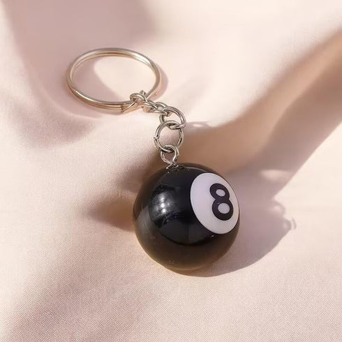 JJLFresheners Creative Number Eight Billiard Key Chain Pendant Car Key Ring Decoration Black Useful and Practical Accessories Gift...