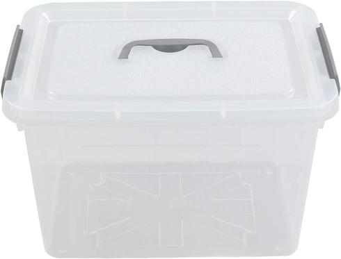 Jekiyo Clear Plastic Storage Bin, 12 Quart Latching Box with Lid, 1 Pack...