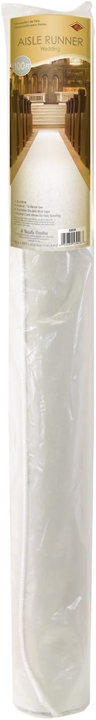 Beistle Novelty Polyester Fabric Floral Aisle Runner Wedding Ceremony Decoration 3' x 100'...