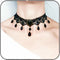 Zoestar Black Lace Choker Necklaces Vintage Crystal Pendant Necklace Punk Chain Accessories for Women...