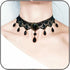 Zoestar Black Lace Choker Necklaces Vintage Crystal Pendant Necklace Punk Chain Accessories for Women...