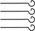 Screw in Hooks, 4Pack 12Inch Plant Hooks Outdoor Bird Feeder Hooks - Black Metal Ceiling Hooks for Hanging Plants,String Lights,Christmas Lights H...