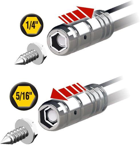 Klein Tools 32596 Multi-Bit Screwdriver /Nut Driver, Magnetic 8-in-1 HVAC Slide Drive Tool with Hex, Phillips, Schrader Bits, Nut Drivers...