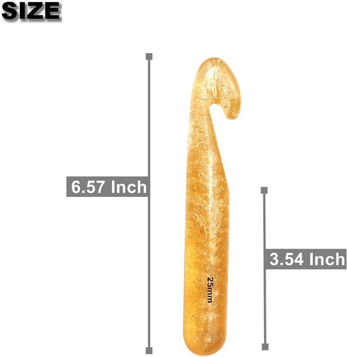 Creammuffin Huge Crochet Hook, Large Yarn Crochet Hooks Needles, Extra Long Large Size Plastic Handle Knit Crochet Hooks for Blanket Rags Shawl Cr...