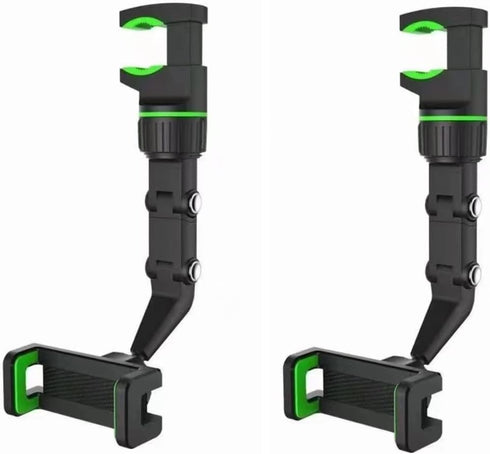 2 Pack of Rearview Mirror Mobile Phone Car Holder Universal 360 Rotating Car Phone Holder and GPS Holder Rearview Mirror Clip...