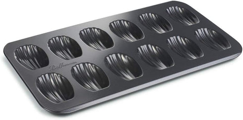 Bellemain Madeleine Pan | 12-Well Madeleine Mold Makes 12 Madeleine Cookies | Nonstick Tea Cake Pan for Madeleines, Cakelet Pan | Warp-Resistant C...