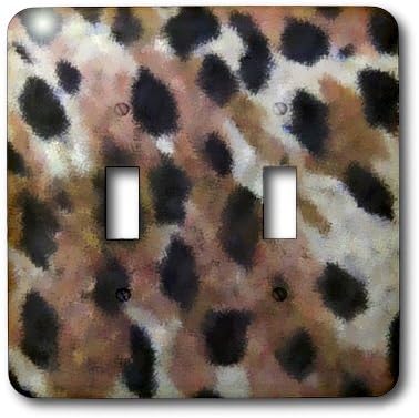3dRose lsp_7964_2 Leopard Spots Double Toggle Switch, Multicolor...