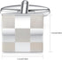 HONEY BEAR Square Lattice Cufflinks for Mens Shirt Steel Wedding Gift Silver...