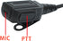 XPR3500e Earpiece Headset with Mic PTT for Motorola XPR3500 XPR3000 XPR3300 XPR3300e Walkie Talkie 2 Way Radio G Shape Black...