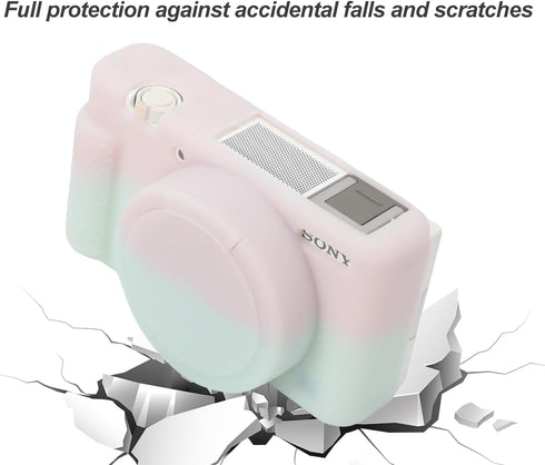 Pocoukate Camera Case for Sony ZV-1, ZV1 Camera Case Digital Camera Anti-Scratch Slim Fit Soft DSLR Camera Sleeve with Tempered Glass Protective S...
