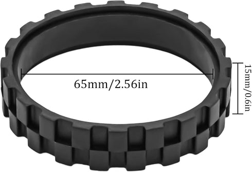 4 Pack Tires for IROBOT ROOMBA Wheels Series E5 E6 E7 i7 i7+ 500, 600, 700, 800 and 900 Anti-Slip, Great Adhesion and Easy Assembly. Replacement f...