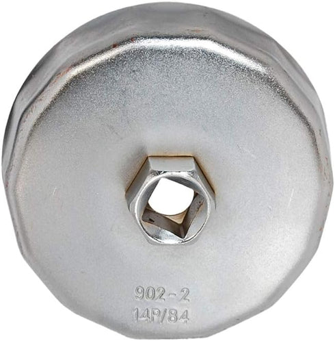 SaferCCTV Oil Filter Wrench 84mm 14 Flutes Socket Housing Cap Removal Tool Compatible with Diesel Engines 3.0L...