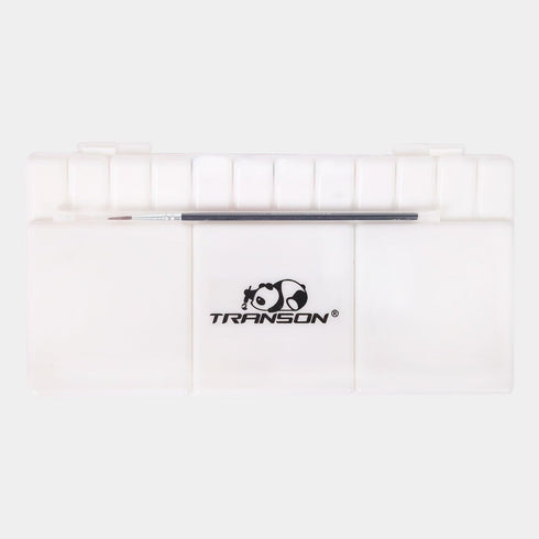 Transon Paint Palette Box 33 Wells for Mixing Gouache, Acrylic and Oil Paint with 1 Paint Brush...