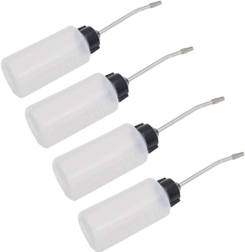 Uoeo 4 Pieces Sewing Machine Oil Dispenser Oiler with Long Angled Spout, Extended Spout Oil Bottle, 120ml...