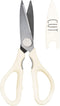 Rae Dunn Kitchen Scissors- Stainless Steel Kitchen Shears, Cooking Scissors for Cutting Meat, Chicken, Herbs and Produce with Blade Cover and Soft...