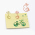 20pcs Animal Paper Clips Rabbit Creative Paper Clips Special-shaped Golden Whirly Needle Cute Colorful Clip 20pcs/pack Fixing Paper Clamp Papercli...