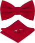 Velvet Bow Ties for Men Pre-Tie Bow Ties Vintage Tuxedo Bow Ties Cufflinks Pocket Square Sets With Gift Box...