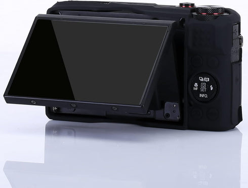 Case for G7X Mark II G7X Removable Lens Cover, Silicone Cover Rubber Soft Camera Case for Canon PowerShot G7X II G7X (Glamour Black)...