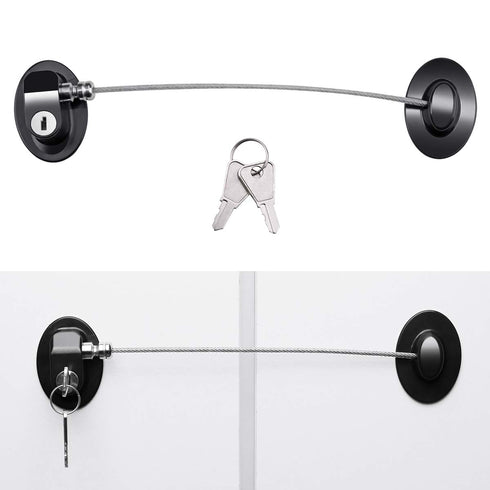 2 Pack Refrigerator Locks with 4 Keys,Child Safety Fridge Lock,Refrigerator Lock Combination,Mini Fridge,File Drawer,Toilet Seat Lock with Strong ...
