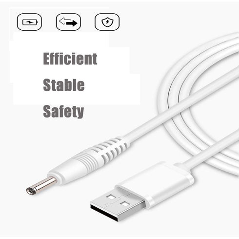 FitTurn 5V DC Power Cord USB to DC 3.5mm x 1.35mm Barrel Jack Adapter Connector Charging Cable Plug (White)...