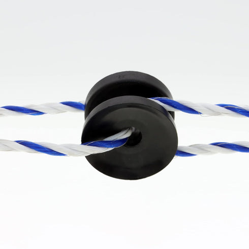 12 Pcs Circular Ring Corner Post Electric Fence Insulators, Polyrope Insulator for Electric Fence Wire,Black...