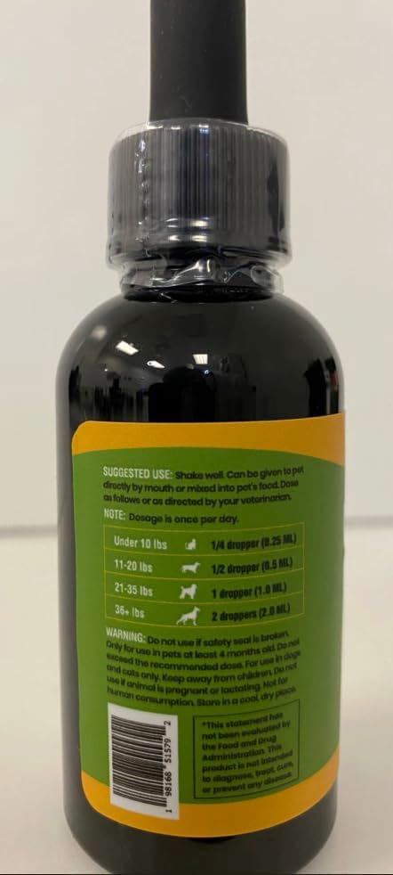 Cats and Dogs Natural Broad Spectrum Treatment Against Parasites and Toxins, Homeopathic Support and Breeds, Made in The USA, 2oz...