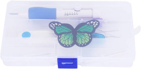 Embroidery Punch Needle Kit with Case, Magic Embroidery Pen DIY Craft for Embroidery Threaders DIY Sewing - C...