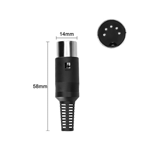 MEIRIYFA DIN 5-Pin Male Plug Connector, 4 Pack DIN 5 Pin Plug MIDI Cable Adapter Socket Solder Terminals Connector for Microphone Amplifiers...
