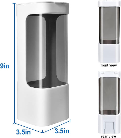 Cup Dispenser, Pull Type Water Cooler Cup Holder Fit 3oz-5oz Small Cups, Wall Mount Bathroom Disposable Mouthwash Cups Dispenser with Paste for Ho...