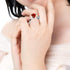 Uloveido Girls Charm Adjustable Red Rose Flower Leaf Ring Wedding Jewelry Valentines Gifts Y456...