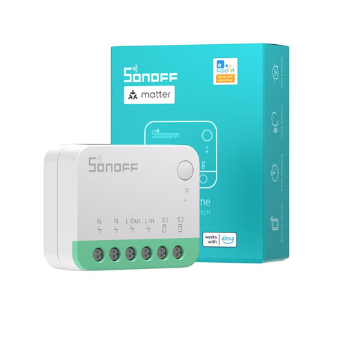 SONOFF MINIR4M 10A Matter Smart Switch,Universal DIY Module for Smart Home Automation Solution, Compatible with Alexa & Google Home Assistant,1 Pa...